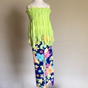 #Girls 2 Pc Matching Set Sz 5-6 Shirt & tights NWT